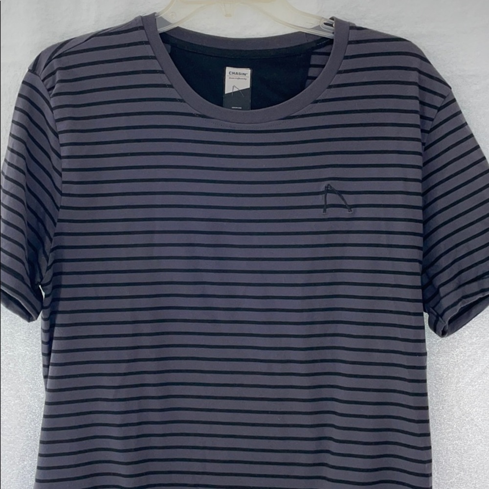 Chasin men black and grey stripped T shirt
